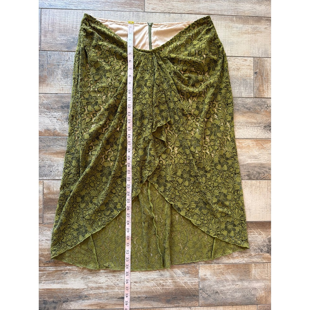 LACEMADE OLIVE LACE MIDI SKIRT 3X Curve&Plus Enchanted Forest Skirt - Picture 10 of 12